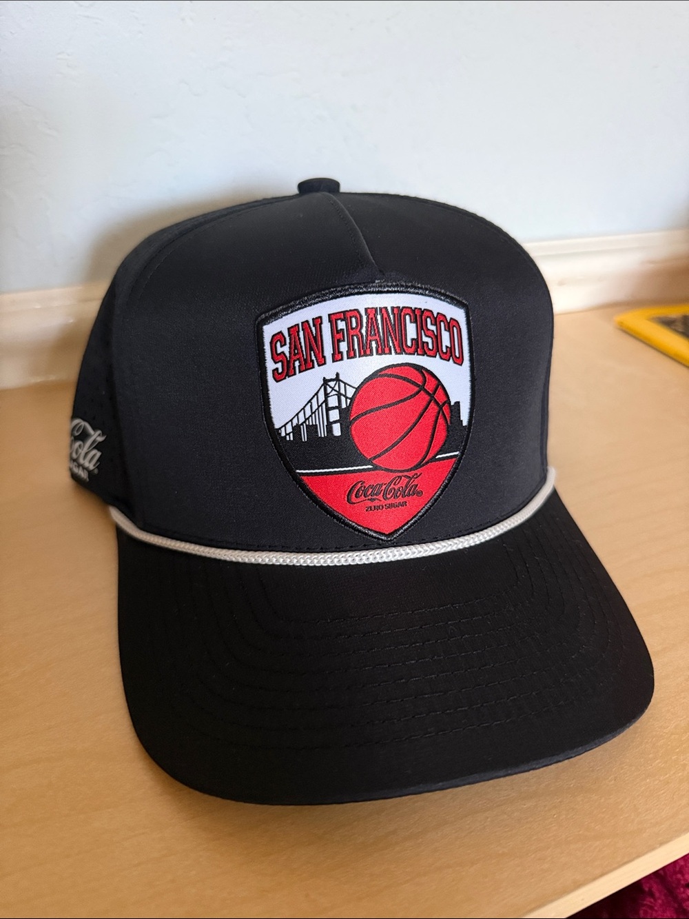 Coca-Cola Black Cap with Orange-Red and White San Francisco Patch Basketball